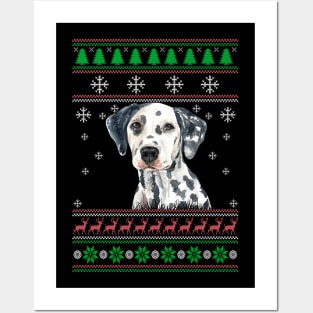 Cute Dalmatian Dog Lover Ugly Christmas Sweater For Women And Men Funny Gifts Posters and Art